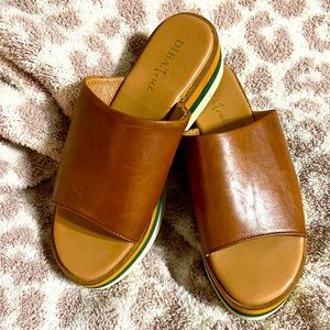 Diba True Leather Platform Sandals